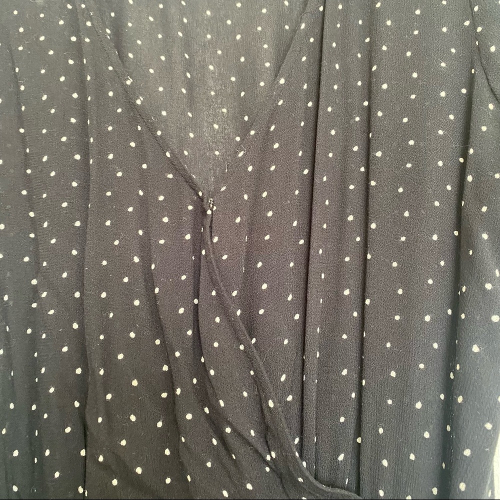 Moving Sale Last Chance! - Black and White Faux-Wrap Front Dress - Picture 4 of 6